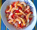 Foto del paso 10 de la receta Salpicón de pulpitos y langostinos con chimichurri de pimientos