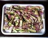 A picture of step 2 of Zucchini onion chips.
