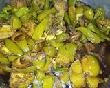 A picture of step 12 of Kaire hari mirch or lahsan ka Achar.
