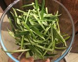 A picture of step 1 of Kurkuri Bhindi Fry/ Deep Fried Crunchy Okra slices.