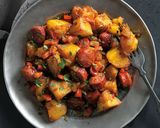 A picture of step 1 of Riojana Style Potatoes.