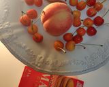 Une image de l'étape 1 de Mousse aux pêches et aux cerises.