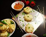 A picture of step 9 of Veg momos.