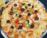 A picture of step 6 of Cheesy Bites Chicken Tikka Pizza 🍕🧀🍕🧀🍕.