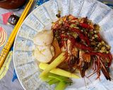 香蒜奶油煎黑虎蝦與干貝的食譜步驟6照片