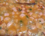 A picture of step 6 of Frijoles Charros.