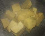 A picture of step 1 of Jimikand (yam).