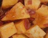 A picture of step 6 of Butternut soup with chia seeds toppings.