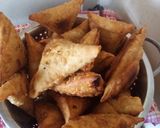 A picture of step 7 of Green gram(pojo) samosas.