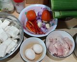 Foto langkah ke 1 dari resep Pepes Tahu Ayam #healthyfood #nosugar #glutenfree.