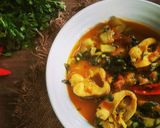 A picture of step 1 of Boiled fish curry.