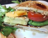 Une image de l'étape 2 de Sandwich Crêpe salade.