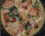 Une image de l'étape 6 de Saumon sauce épinard parmesan.