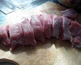A picture of step 1 of Sig's Baked Rolled Schnitzel.