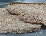 Foto del paso 6 de la receta: Milanesas de pulpa de cerdo con papas y batatas fritas