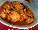 A picture of step 7 of Koila Karahi.