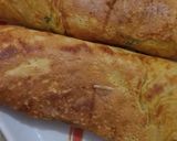 A picture of step 3 of Besan ka cheela.