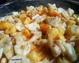 A picture of step 3 of Banana mango chaat.