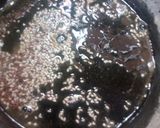 A picture of step 3 of Navratri special singade flour khandvi.