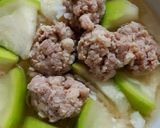 รูปขั้นตอนการทำที่ 2 ของ "ข้าวต้มน้ำเต้าหมูสับ"🥣🍐🐷 Bottle Gourd&Minced Pork Porridge