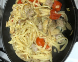 Foto del paso 8 de la receta: Espaguetis con setas champiñones y filete de atún