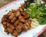 รูปขั้นตอนการทำที่ 4 ของ สามชั้นคั่วเกลือ