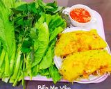 A picture of step 9 of Bánh xèo with Shrimp, Pork, Squid, and Quail Eggs.