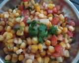 A picture of step 2 of Spicy corn chaat.