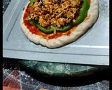 A picture of step 9 of Pizza with spinach and tofu topping.