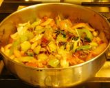 A picture of step 3 of Chili idli fry with leftover idlies.