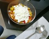 A picture of step 6 of Calabacitas con Queso.
