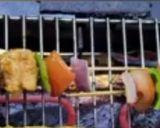 A picture of step 4 of Tikka boti with matar pulao.