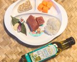 Foto langkah ke 1 dari resep MPASI 6m menu lengkap - daging sapi tempe.