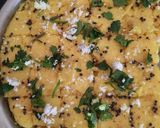 A picture of step 5 of Dhokla.