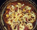 Foto del paso 6 de la receta: Pizza casera con hojas de espinacas 🥚🧀🍅