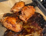 A picture of step 3 of Teriyaki grilled chicken - marinate for 5 mins and and oven will do the rest!🍗.
