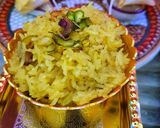 A picture of step 5 of Sweet Saffron Rice (Meethe Kesariya Chawal).