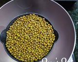 A picture of step 1 of Sun dried Moong Badi with Amaranthus Greens.