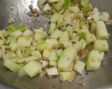 A picture of step 5 of Totapuri raw mango Urad Methi - Goan style curry.