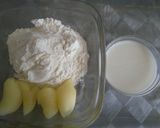 A picture of step 1 of Airfried Sugar free Anjeer-Khajur Chandrakala.