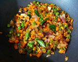 A picture of step 2 of Quinoa upma.