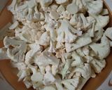 A picture of step 1 of Aloo gobhi veg.