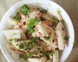 A picture of step 8 of Khatta dhokla.