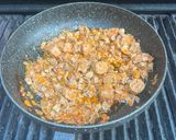 A picture of step 4 of Neapolitan-Style Ragù on the BBQ.