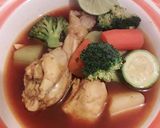 Foto del paso 3 de la receta: Caldo de pollo, (rojo)