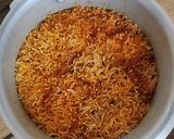 A picture of step 3 of Chicken Biryani in cooker.