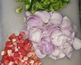 A picture of step 8 of Prawn Potato chilli fry.