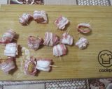 Baconba 🥓 tekert 🌀 nyúlgerinc 🐇 zöldségekkel 🥦🥕🍅 recept fázis 6 fotója