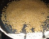 A picture of step 1 of Pasiparu payasam moong dal kheer.