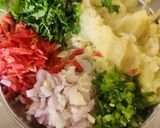 A picture of step 2 of Crispy Bread Mix Veg Gold Coins - Indian Taste Continental Starter Bites - Shallow Fry Tawa Recipe.